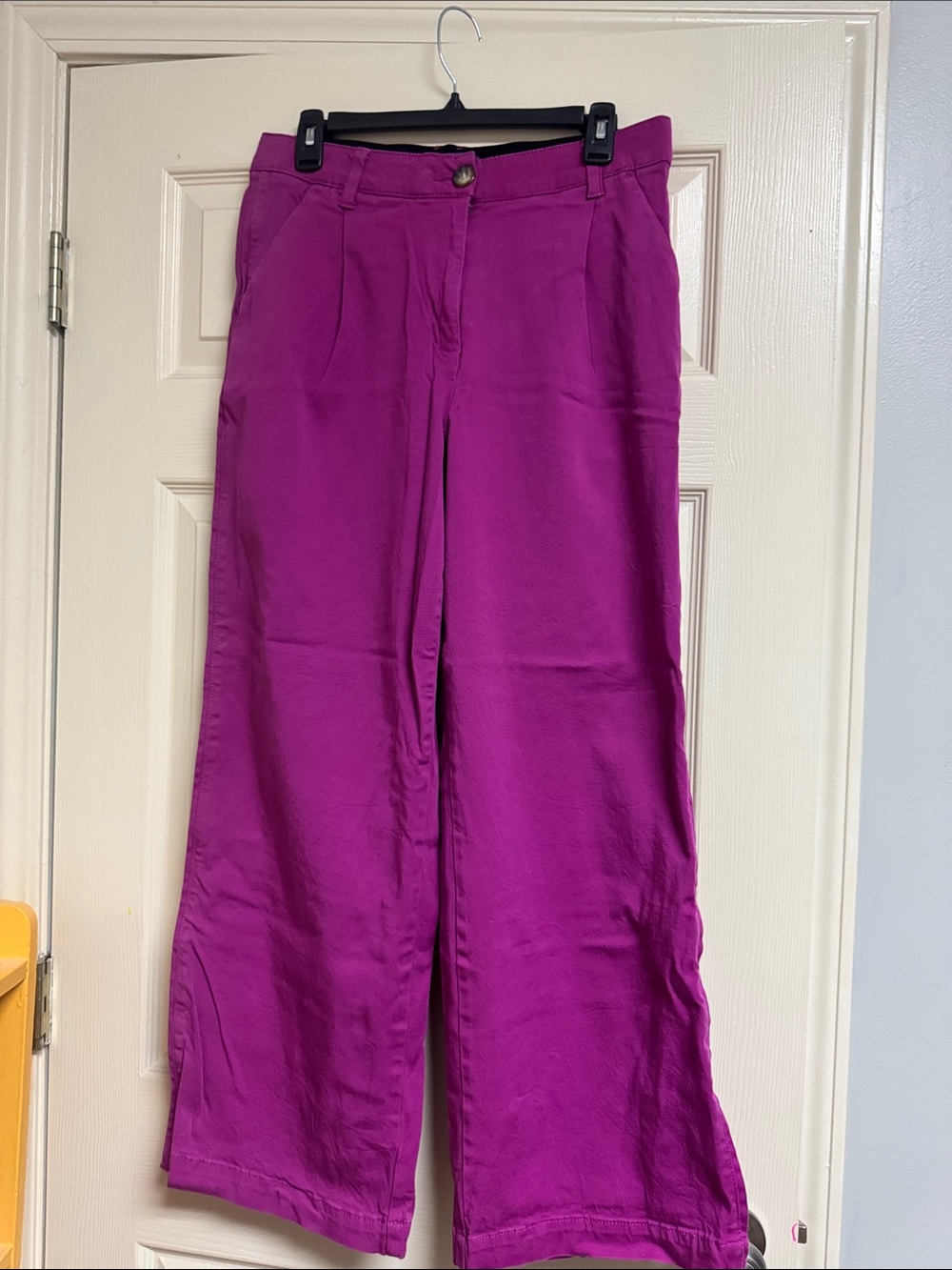 Democracy Wide-Leg Pants in Magenta